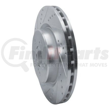 631-58035L by DYNAMIC FRICTION COMPANY - Brake Rotor - Drilled and Slotted - Silver