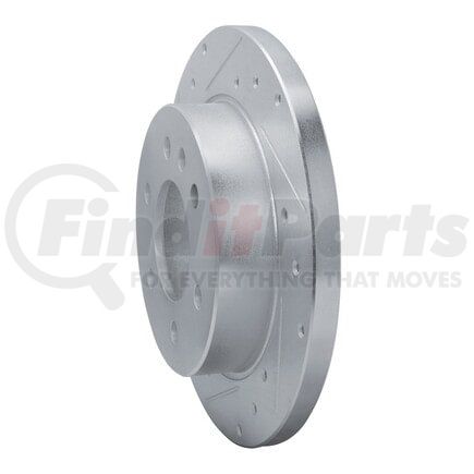 631-63175L by DYNAMIC FRICTION COMPANY - Brake Rotor - Drilled and Slotted - Silver