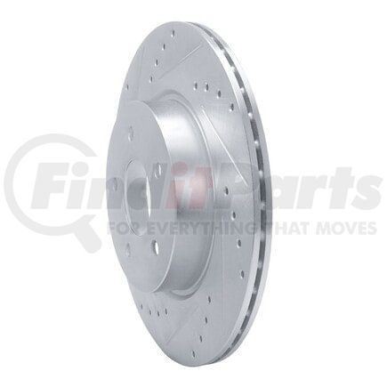 631-68019L by DYNAMIC FRICTION COMPANY - Brake Rotor - Drilled and Slotted - Silver