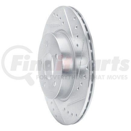 631-68019R by DYNAMIC FRICTION COMPANY - Brake Rotor - Drilled and Slotted - Silver