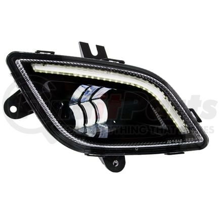 32831 by UNITED PACIFIC - Fog Light - Passenger Side, 34 LED, Black, with LED Light Bar, ABS Housing, for 2018-2023 Freightliner Cascadia