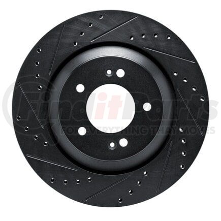 633-03062L by DYNAMIC FRICTION COMPANY - Brake Rotor - Drilled and Slotted - Black