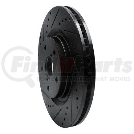 633-13045L by DYNAMIC FRICTION COMPANY - Brake Rotor - Drilled and Slotted - Black