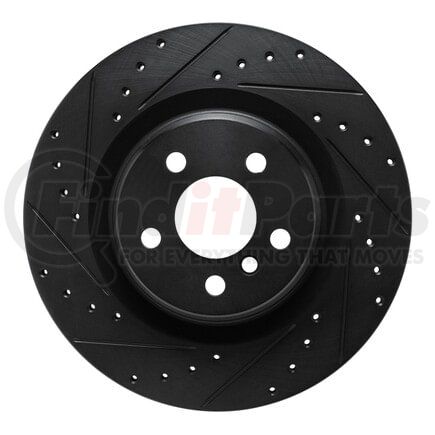 633-31176L by DYNAMIC FRICTION COMPANY - Brake Rotor - Drilled and Slotted - Black