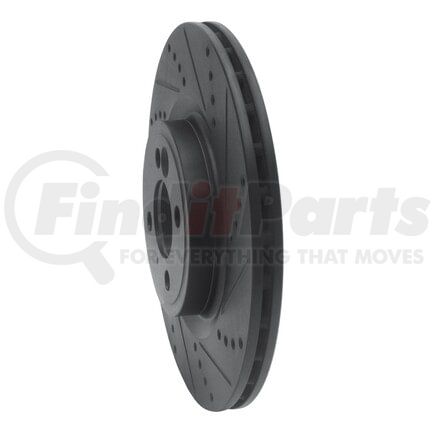 633-32008R by DYNAMIC FRICTION COMPANY - Brake Rotor - Drilled and Slotted - Black