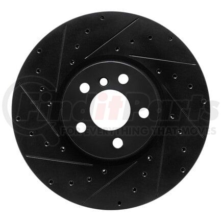 633-32020L by DYNAMIC FRICTION COMPANY - Brake Rotor - Drilled and Slotted - Black