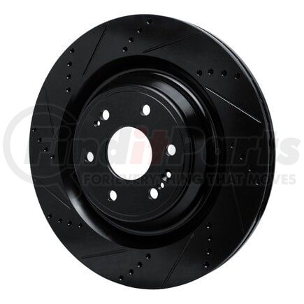 633-47086L by DYNAMIC FRICTION COMPANY - Brake Rotor - Drilled and Slotted - Black