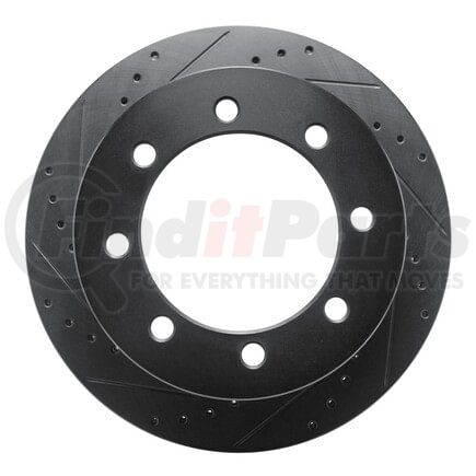 633-48092L by DYNAMIC FRICTION COMPANY - Brake Rotor - Drilled and Slotted - Black
