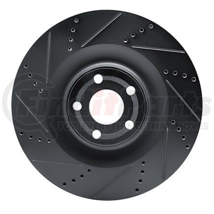 633-54295L by DYNAMIC FRICTION COMPANY - Brake Rotor - Drilled and Slotted - Black