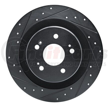 633-58036L by DYNAMIC FRICTION COMPANY - Brake Rotor - Drilled and Slotted - Black