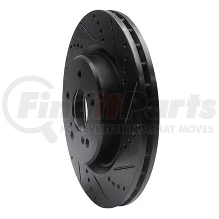 633-58035R by DYNAMIC FRICTION COMPANY - Brake Rotor - Drilled and Slotted - Black
