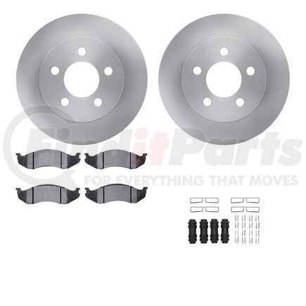 6512-42186 by DYNAMIC FRICTION COMPANY - Brake Rotor with 5000 Brake Pads and Hardware Kit
