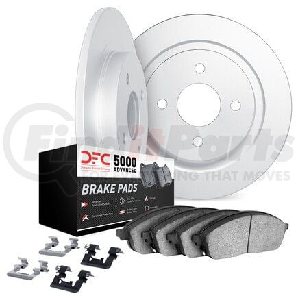 6512-50005 by DYNAMIC FRICTION COMPANY - Brake Rotor with 5000 Brake Pads and Hardware Kit