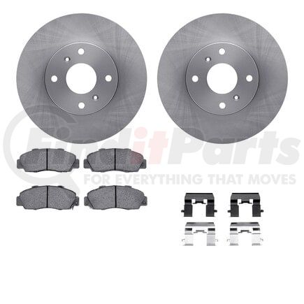 6512-58061 by DYNAMIC FRICTION COMPANY - Brake Rotor with 5000 Brake Pads and Hardware Kit