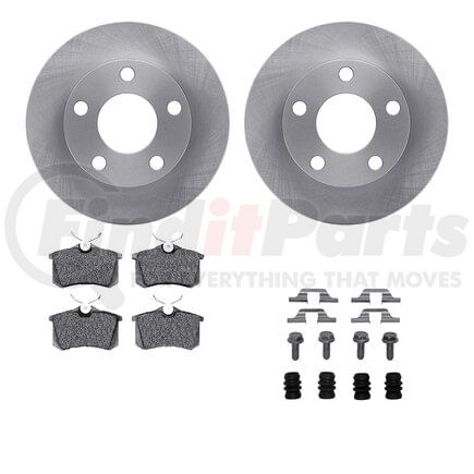 6512-74182 by DYNAMIC FRICTION COMPANY - Brake Rotor with 5000 Brake Pads and Hardware Kit