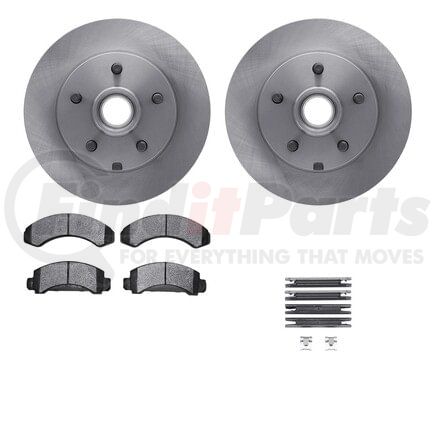 6512-99281 by DYNAMIC FRICTION COMPANY - Brake Rotor with 5000 Brake Pads and Hardware Kit