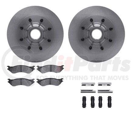 6512-99346 by DYNAMIC FRICTION COMPANY - Brake Rotor with 5000 Brake Pads and Hardware Kit