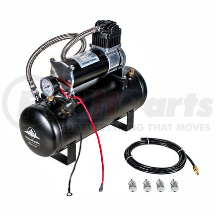 46154 by UNITED PACIFIC - Air Horn Compressor and Tank Kit - "Competition Series" Heavy Duty, 12V, 140 PSI