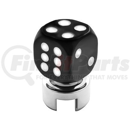 70617 by UNITED PACIFIC - Manual Transmission Shift Knob - Gearshift Knob, Black, Dice, 13/15/18 Speed, with Adapter