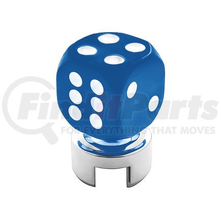 70618 by UNITED PACIFIC - Manual Transmission Shift Knob - Gearshift Knob, Blue Dice, 13/15/18 Speed, with Adapter