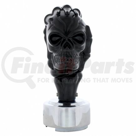 70710 by UNITED PACIFIC - Manual Transmission Shift Knob - Gearshift Knob, Black, Skull, 13/15/18 Speed, with Adapter