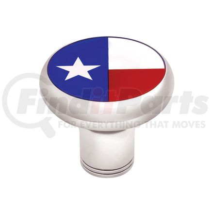 70796 by UNITED PACIFIC - Manual Transmission Shift Knob - Gearshift Knob, Chrome, Thread-On, Texas Flag