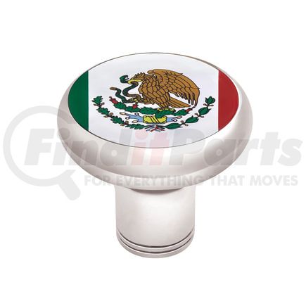 70797 by UNITED PACIFIC - Manual Transmission Shift Knob - Gearshift Knob, Chrome, Thread-On, Mexico Flag