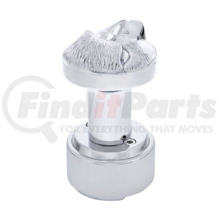 70823 by UNITED PACIFIC - Gearshift Knob - With Adapter, Chrome, Eagle Design, Thread-On, for Eaton Fuller Style 9/10 Shifter