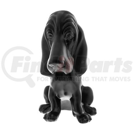 72053 by UNITED PACIFIC - Hood Ornament - Matte Black, Die-Cast, Bassett Hound Design