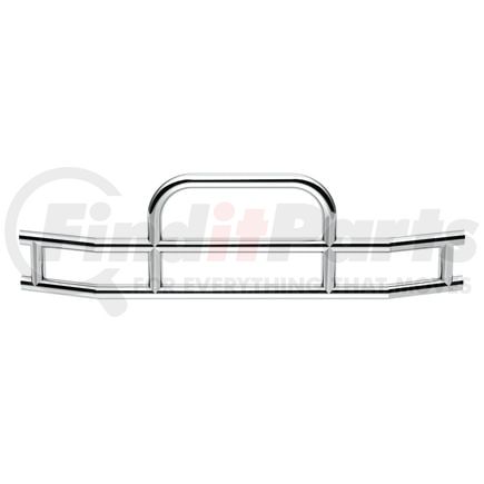 80000 by UNITED PACIFIC - Grille Guard - Stainless Steel, 3" Tubular Welded, Heavy Duty, Polished