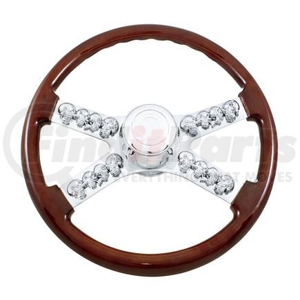 88129 by UNITED PACIFIC - Steering Wheel - 18" Skull with Hub, for 1998-2005 Peterbilt and 2001-2002 Kenworth