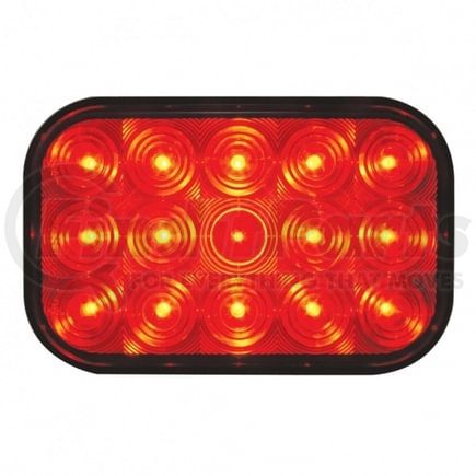 38747 by UNITED PACIFIC - Brake/Tail/Turn Signal Light - 15 LED Rectangular, Red LED/Red Lens