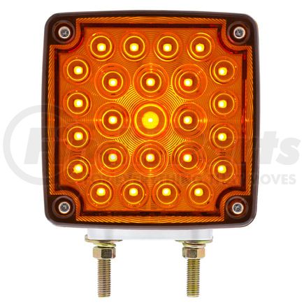 38756 by UNITED PACIFIC - Turn Signal Light - Double Face, LH, 52 LED Double Stud, Amber & Red LED/Amber & Red Lens