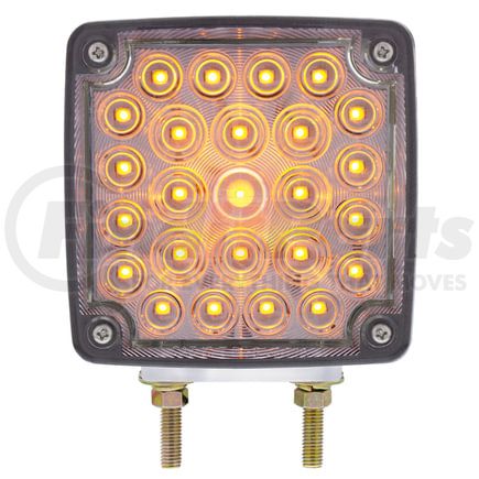 38758 by UNITED PACIFIC - Turn Signal Light - Double Face, LH, 52 LED Double Stud, Amber & Red LED/Clear Lens