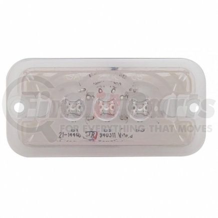 38769 by UNITED PACIFIC - Clearance/Marker Light - Red LED/Clear Lens, 3 LED