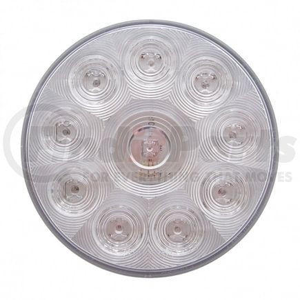 38772 by UNITED PACIFIC - Brake / Tail / Turn Signal Light - 4" Round Light, 10 LED, Red LED/Clear Lens