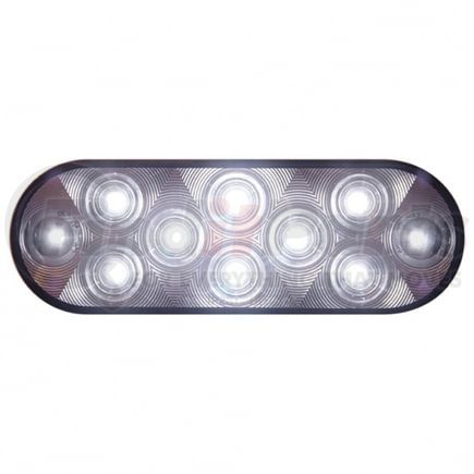 38829 by UNITED PACIFIC - Auxiliary/Utility Light - 10 LED, 6", Oval, White LED/Clear Lens