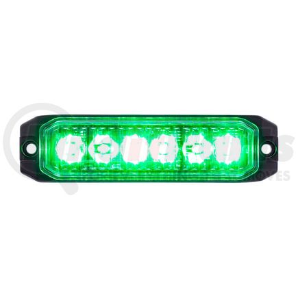 39163 by UNITED PACIFIC - Multi-Purpose Warning Light - 6 High Power LED "Competition Series" Slim Warning Light, Green