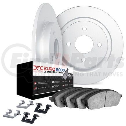 6612-14003 by DYNAMIC FRICTION COMPANY - Rotors with 5000 Euro Ceramic Brake Pads includes Hardware