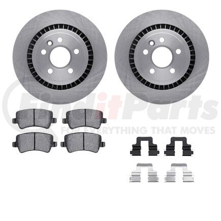 6612-27244 by DYNAMIC FRICTION COMPANY - Rotors with 5000 Euro Ceramic Brake Pads includes Hardware