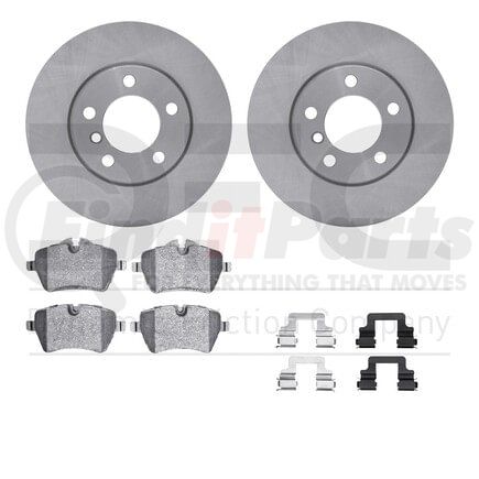 6612-32037 by DYNAMIC FRICTION COMPANY - Rotors with 5000 Euro Ceramic Brake Pads includes Hardware