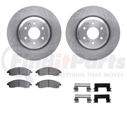 6612-46113 by DYNAMIC FRICTION COMPANY - Rotors with 5000 Euro Ceramic Brake Pads includes Hardware