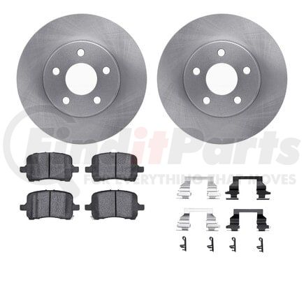 6612-47011 by DYNAMIC FRICTION COMPANY - Rotors with 5000 Euro Ceramic Brake Pads includes Hardware