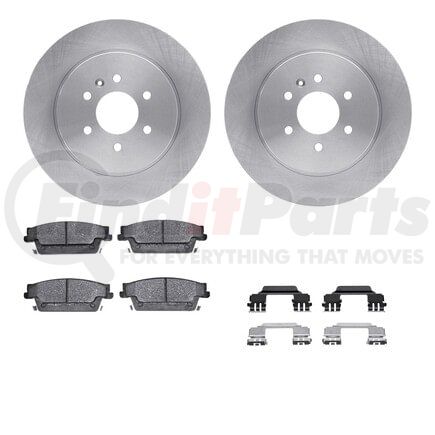6612-46117 by DYNAMIC FRICTION COMPANY - Rotors with 5000 Euro Ceramic Brake Pads includes Hardware