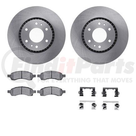 6612-48019 by DYNAMIC FRICTION COMPANY - Rotors with 5000 Euro Ceramic Brake Pads includes Hardware