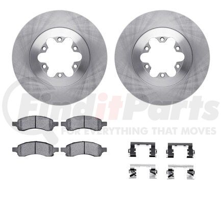 6612-48031 by DYNAMIC FRICTION COMPANY - Rotors with 5000 Euro Ceramic Brake Pads includes Hardware
