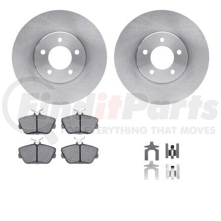 6612-54007 by DYNAMIC FRICTION COMPANY - Rotors with 5000 Euro Ceramic Brake Pads includes Hardware