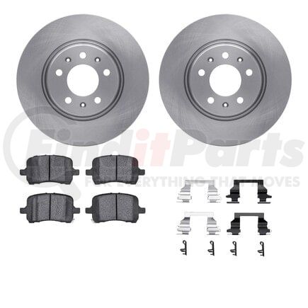 6612-53007 by DYNAMIC FRICTION COMPANY - Rotors with 5000 Euro Ceramic Brake Pads includes Hardware