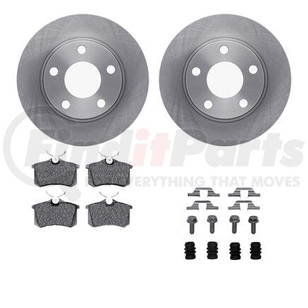 6612-73099 by DYNAMIC FRICTION COMPANY - Rotors with 5000 Euro Ceramic Brake Pads includes Hardware