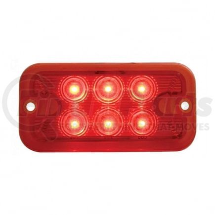 39333 by UNITED PACIFIC - LED Honda Light - Dual Function, 6 LED, Red Lens/Red LED